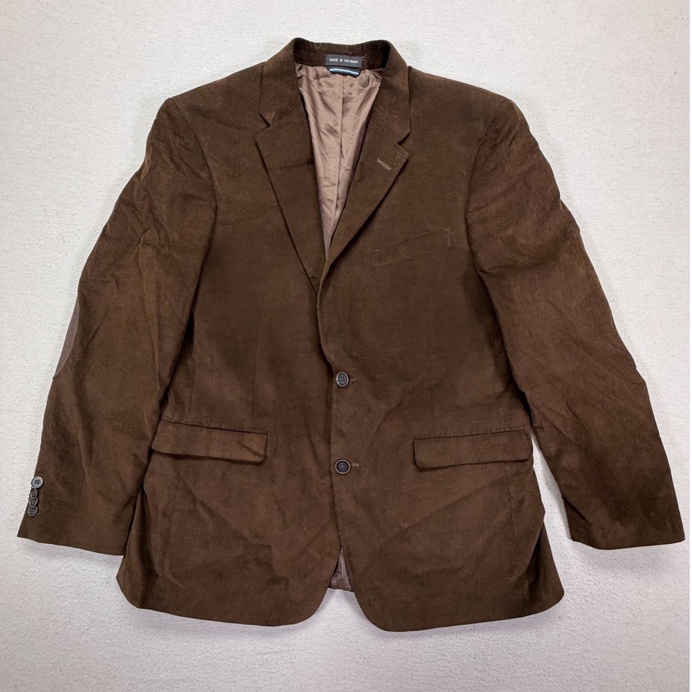 Tommy Hilfiger Mens Blazer Regular Brown Corduroy Elbow Patches 42R